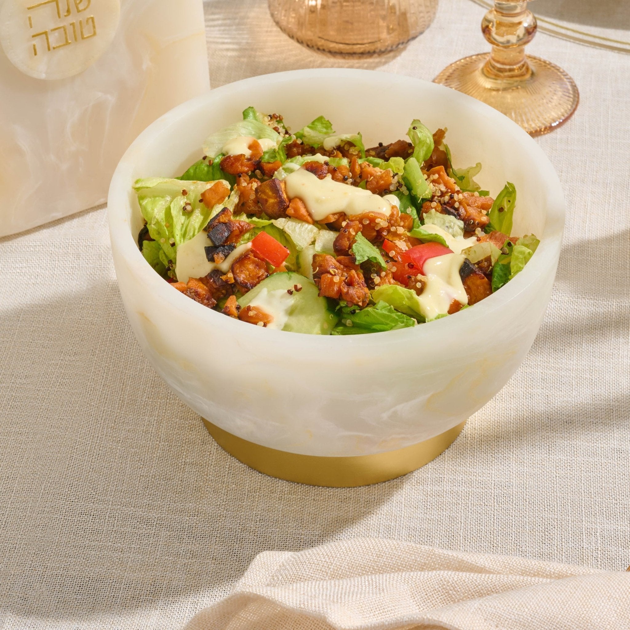 Round Resin Centerpiece Decorative Bowl TableTop - Waterdale Collection