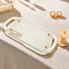 Elevate your Shabbos and Yom Tov table with the Classic Resin Challah Board by Waterdale Collection. 