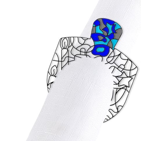 Color it Acrylic Dreidel Napkin Rings - Waterdale Collection