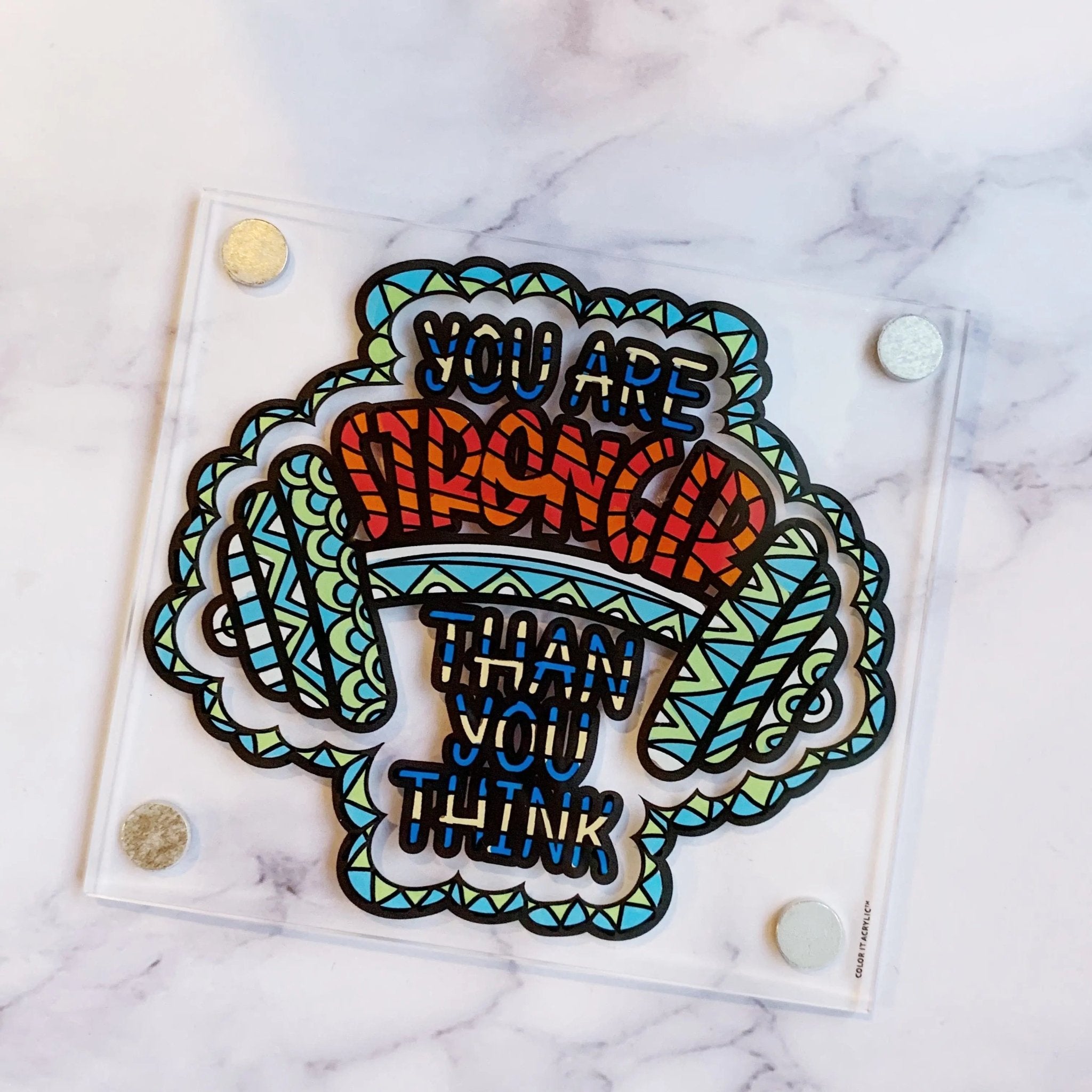 Color it Acrylic Quote Magnet - Waterdale Collection