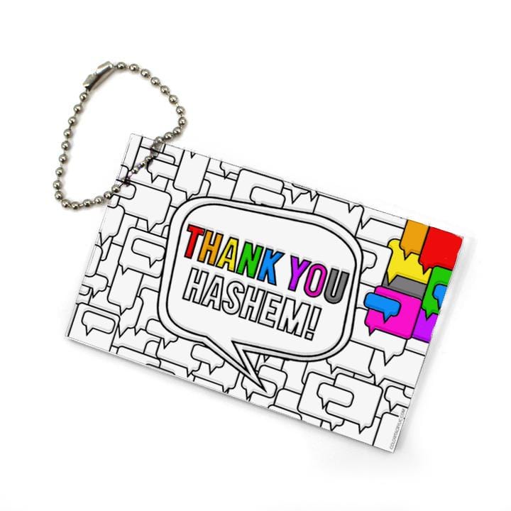 Color it Acrylic Thank You Hashem Keychain - Waterdale Collection