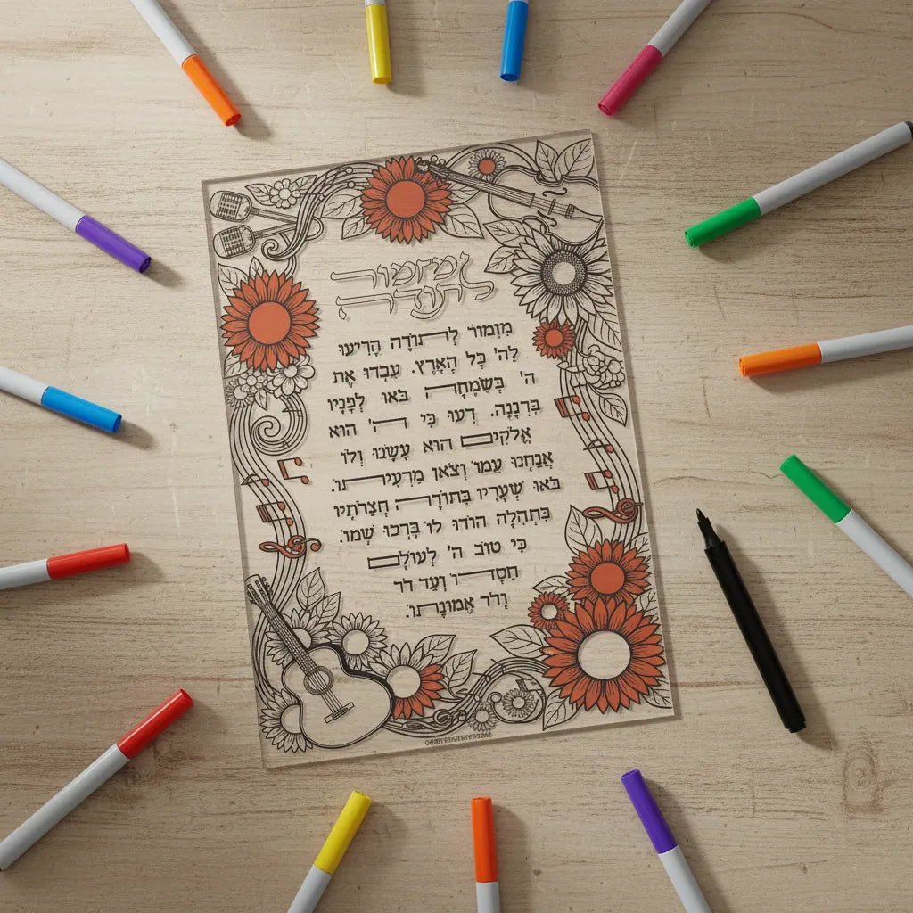 Color it Acrylic Floral Mizmor Lesoda Card - Waterdale Collection