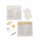 Color It Acrylic Mosaic Asher Yatzar tabletop plaque, with a modern geometric mosaic design on clear lucite.