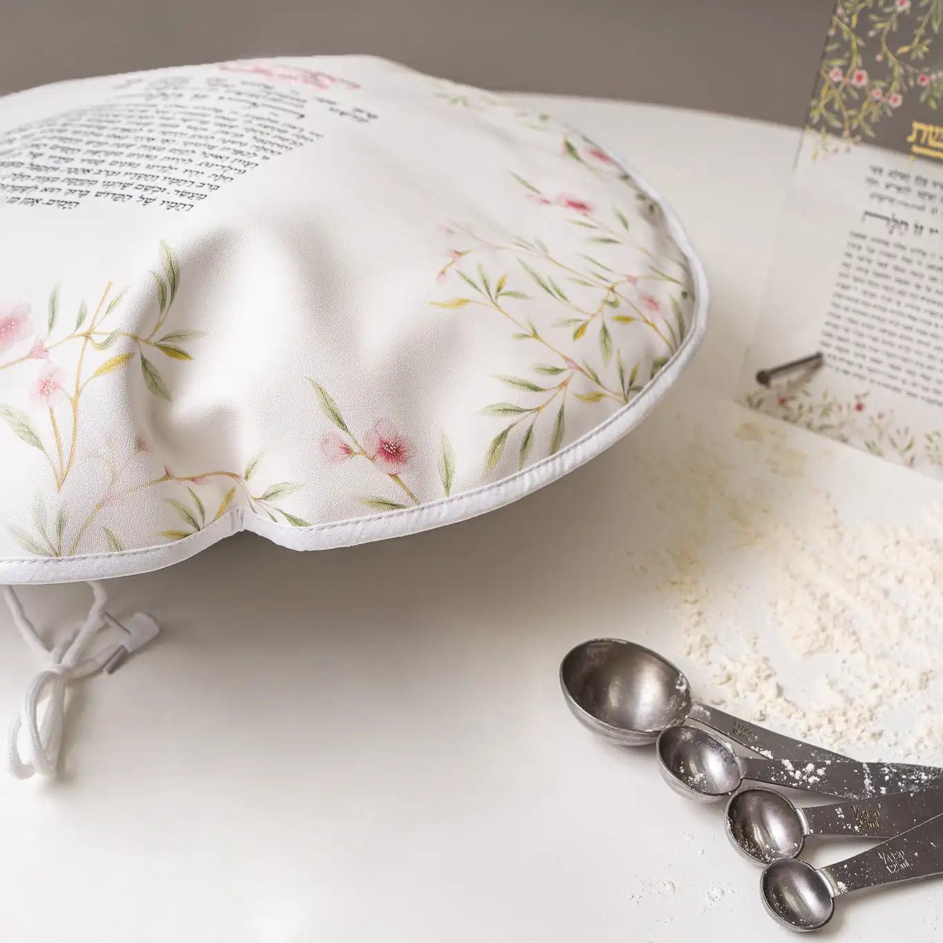 Floral Bird Hafrashas Challah Cover - Waterdale Collection