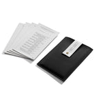 Leather Simanim Pouch & Card Set (White & Black) - Waterdale Collection