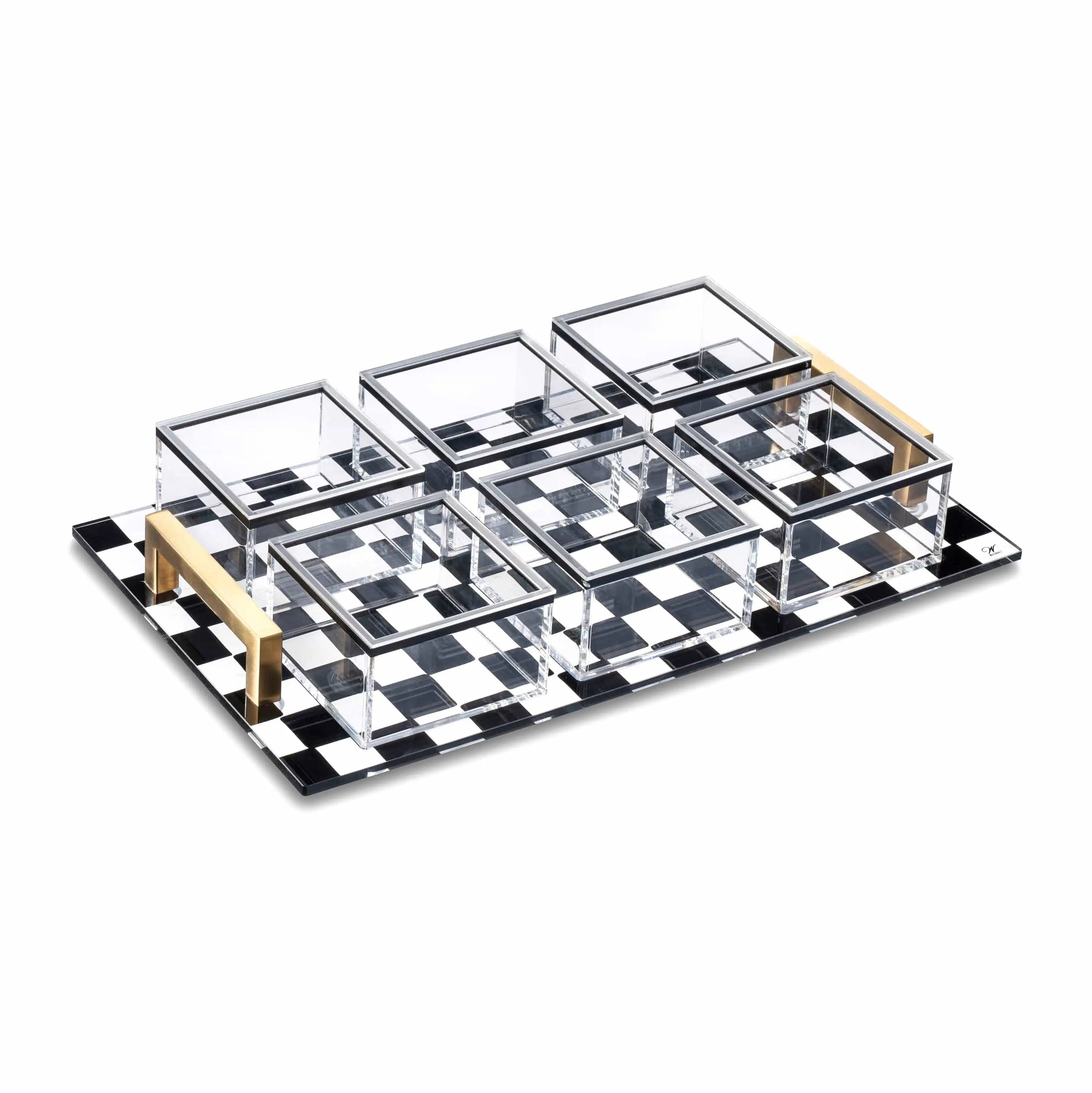 Onyx 6 Sectional Dip Bowl Set - Waterdale Collection