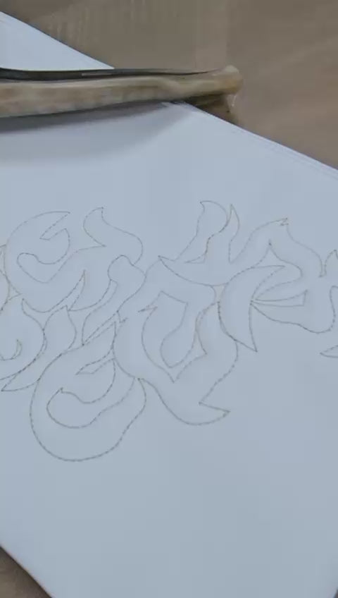 Leather Pillow Script Shofar Bag video demo