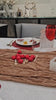 Pearlstone Simanim Tabletop and Honey Dish on a Rosh Hashanah Table setting