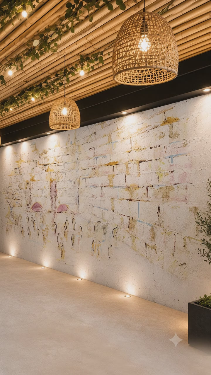Pastel Kosel by Yosefa vinyl mural sukkah decoration video