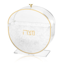 Standing Pearlstone Seder Plate & Matzah Box Set - Waterdale Collection