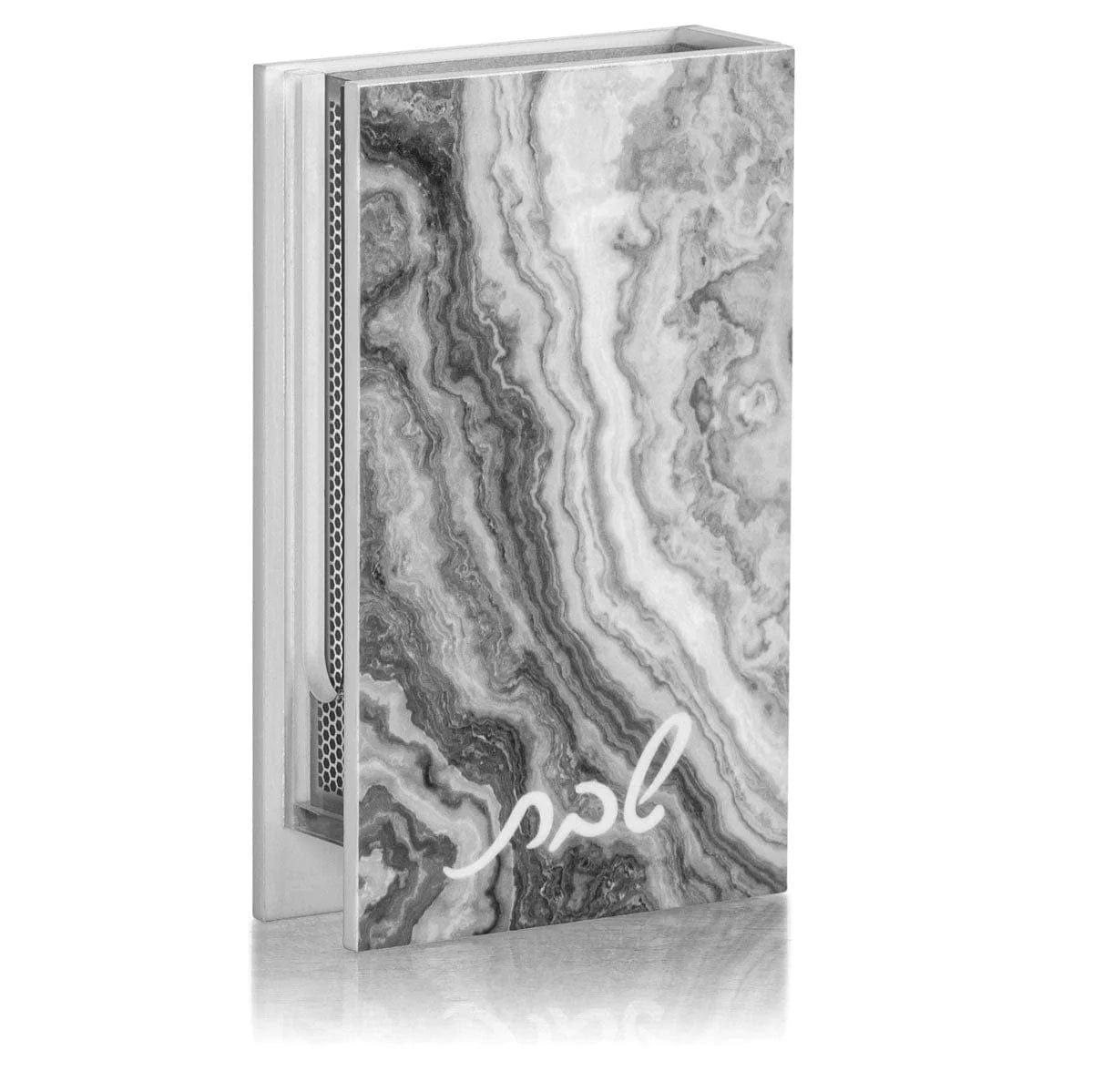 Silver Taupe Agate Matchbox Holder | Waterdale Collection