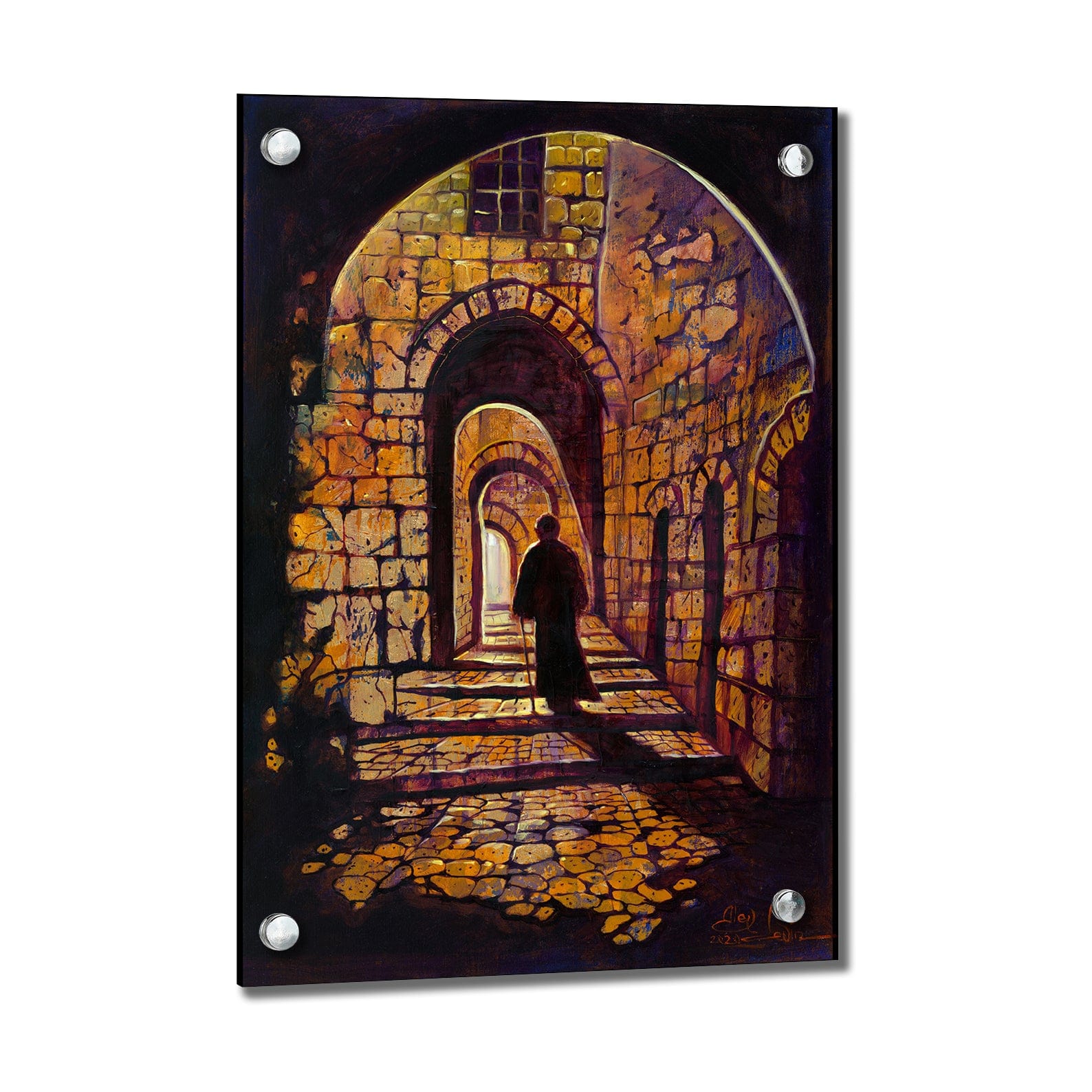 Alex Levin Shadow of Jerusalem Painting - Waterdale Collection
