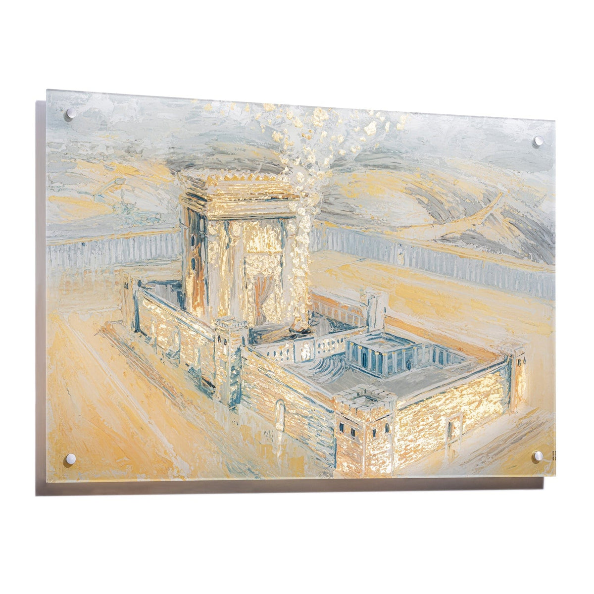 Bais Hamikdash of Gray & Gold Painting