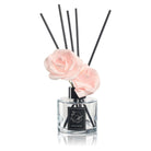 Blush rose reed diffuser, elegant Purim Mishloach Manos gift component, modern floral home scent for luxury Jewish gift baskets and hostess presents.