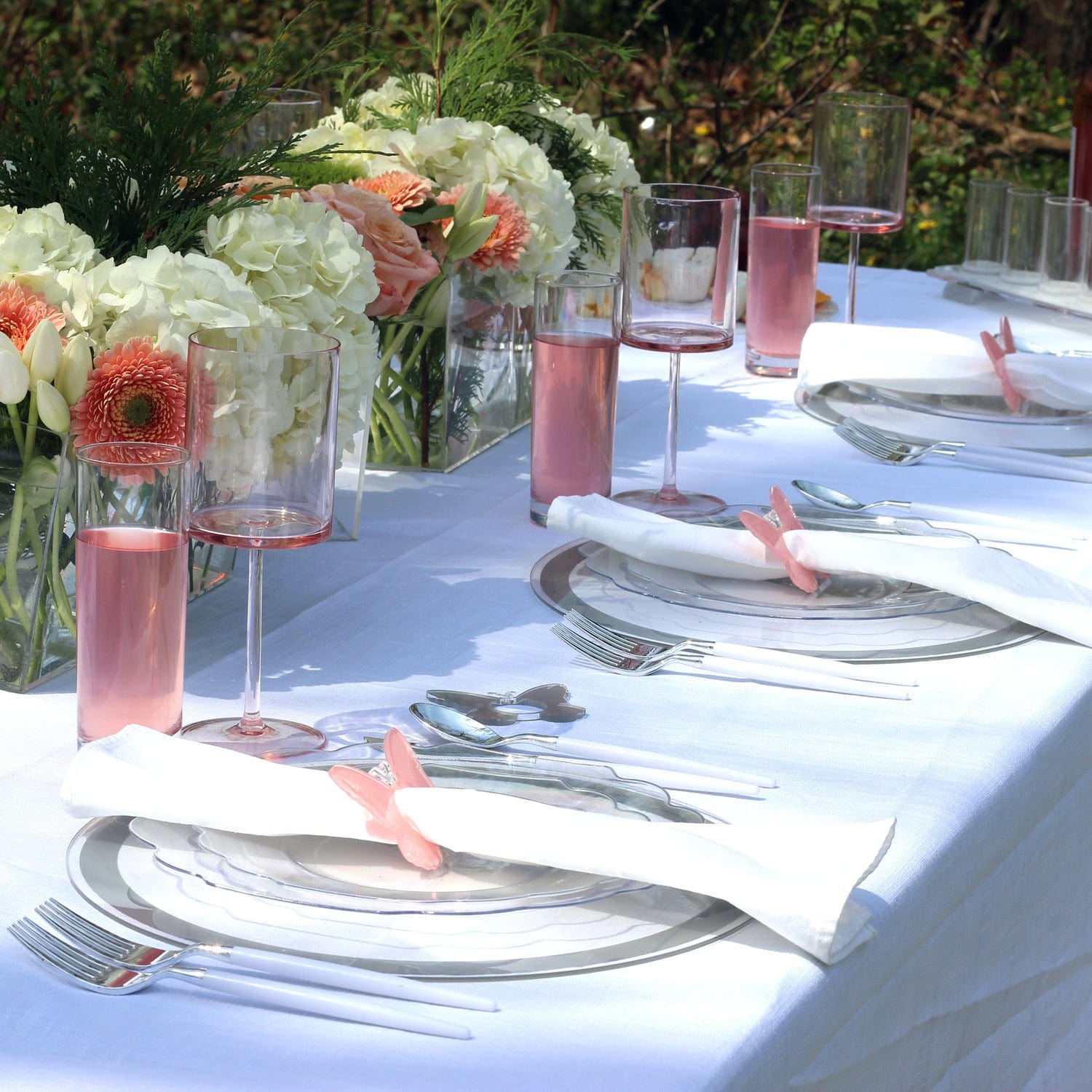 Blush & Silver Spring Tablescape - Waterdale Collection
