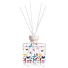 Butterfly Netilas Yadayim Set by Waterdale Collection with colorful butterfly design, glass bottle, and reed diffuser sticks.