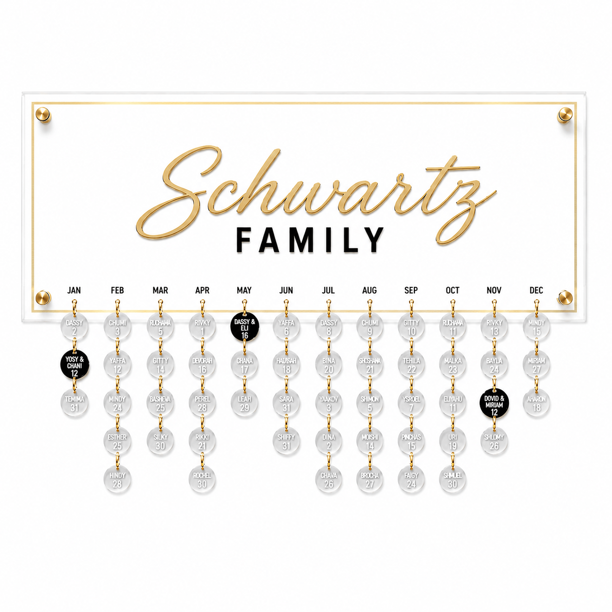 Calendar Tags  by  Waterdale Collection