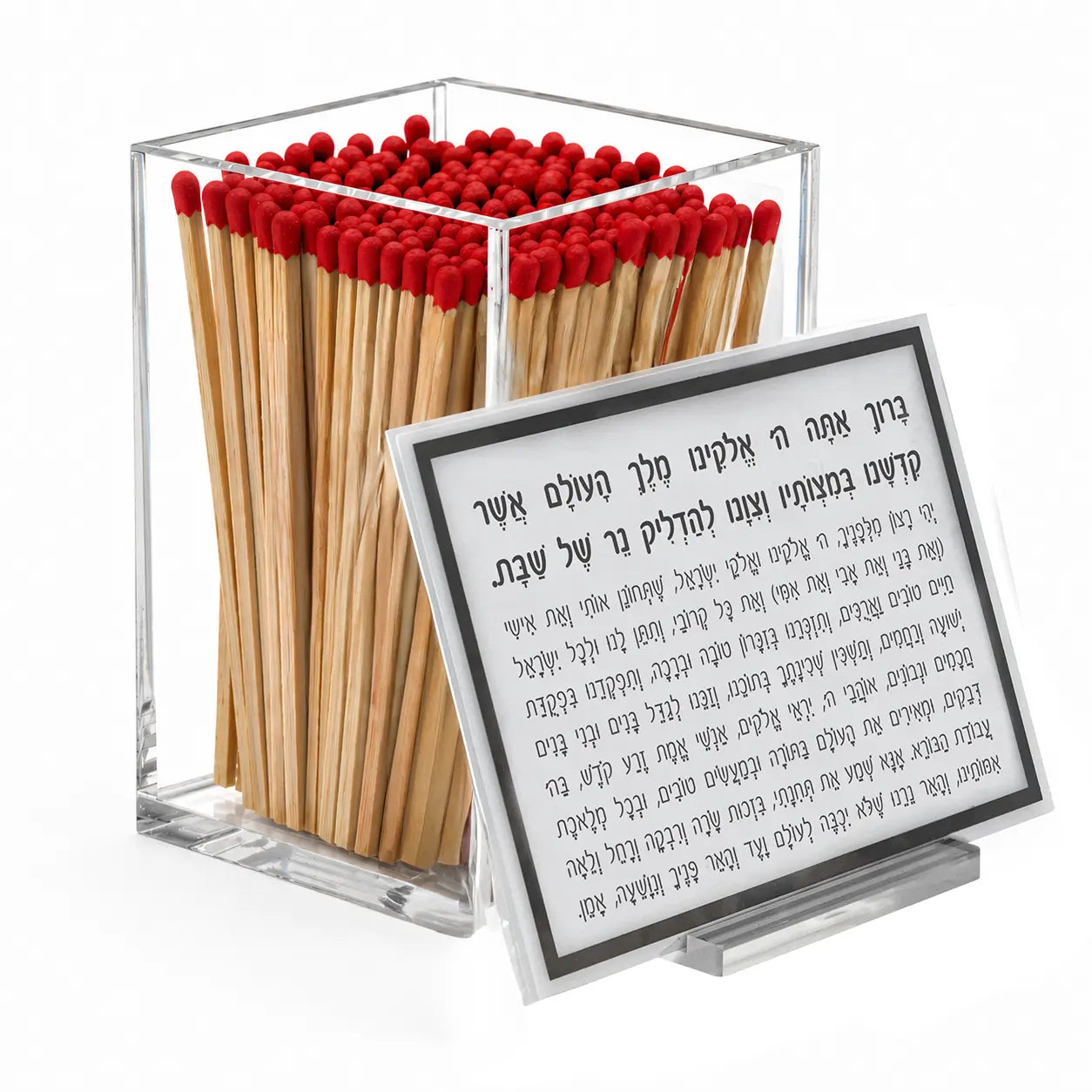 Candle holder with Hadlokas Neiros card on a white background - Waterdale Collection
