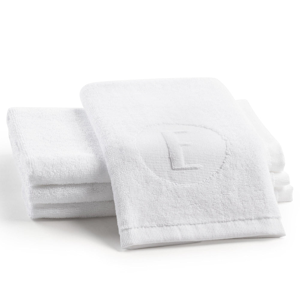 Circle Initial E Embossed Finger Towel