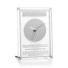 chanukah brachos clock - lucite - waterdale collection