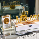 chanukah brachos card with clock 