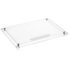 Classic 2.0 Hadlokas Neiros Set by Waterdale Collection, clear acrylic candle lighting holder with four corner posts on white background.