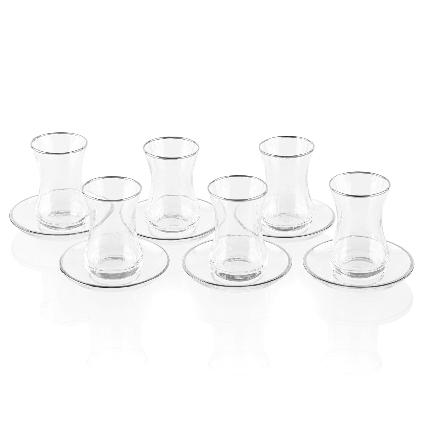 Classic Glass Cups & Saucers - Waterdale Collection