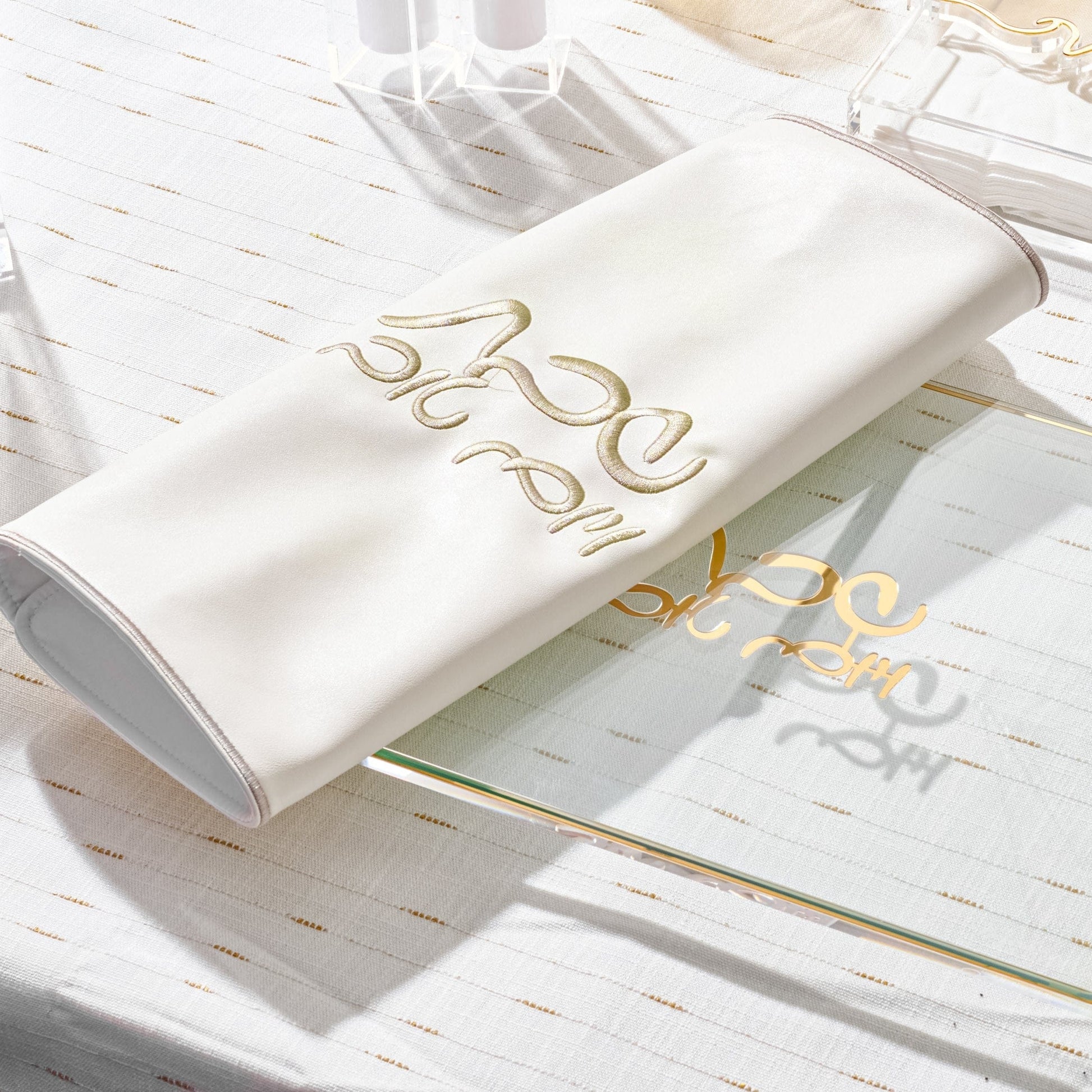 Classic Gold Challah Board & Cover Bundle