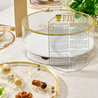 Resin Curve Liquor Set with gold accents and Hebrew text, elegant Judaica tableware for Shabbat and holidays.