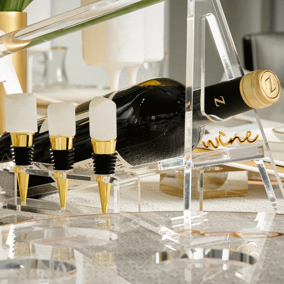 Lucite wine holder hotsell