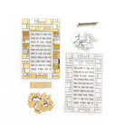 Contemporary DIY mosaic acrylic art kit by Waterdale Collection, featuring a premium crystal-clear lucite base and intricate modern patterns for personalized Jewish home decor.