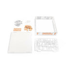 Color-It acrylic mosaic Shabbos napkin holder kit with clear acrylic panels and mosaic pieces for assembling and decorating.