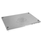 Silver embossed Regal Challah Board with cover set featuring decorative corner details and brushed metal finish from Waterdale Collection.