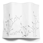 Embroidered Leaf Challah Board and Cover Set with delicate branch designs on white fabric, Waterdale Collection bread cover bundle