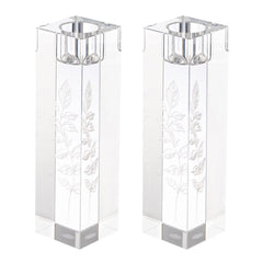 Engraved Crystal Candlesticks