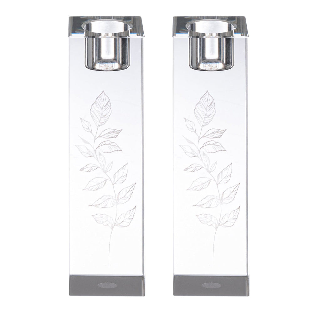 Engraved Crystal Candlesticks - Waterdale Collection