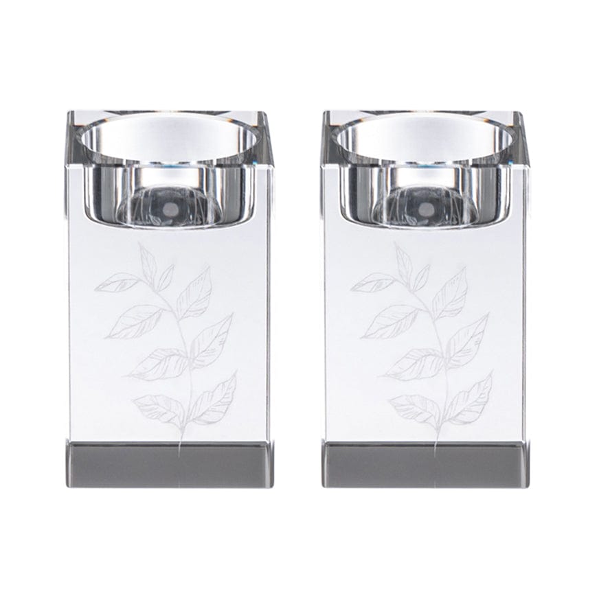 Engraved Crystal Tea Light Holders - Waterdale Collection