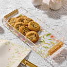 Cookies in a decorative tray on a lace tablecloth - Waterdale Collection