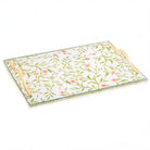 Pink Floral Bird Challah board on a white background - Waterdale Collection