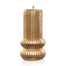 Fluted Havdalah Candle Gold