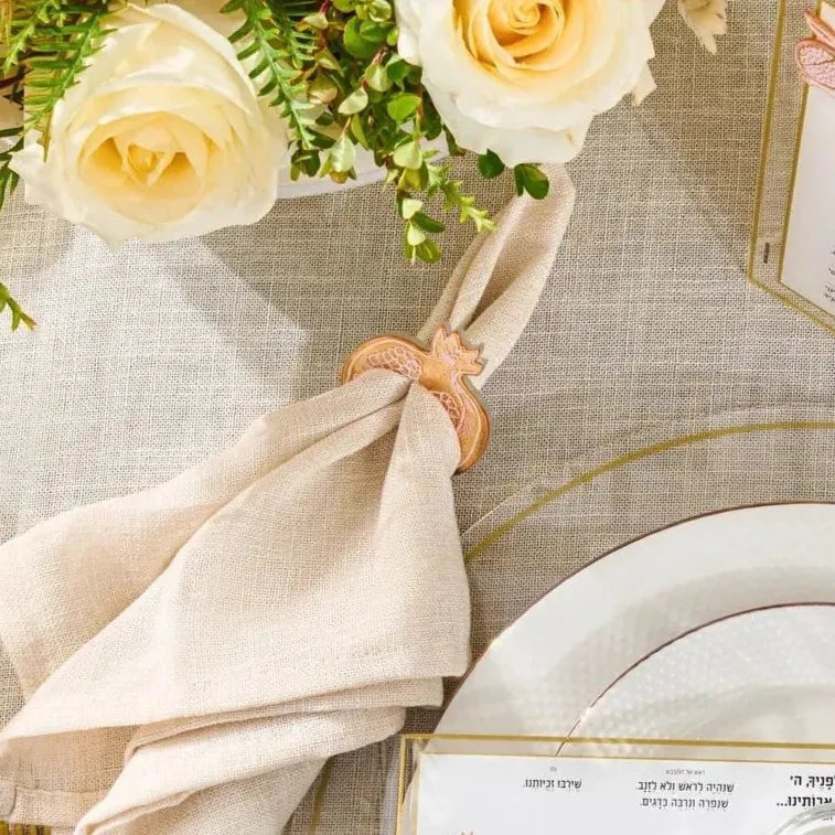 Gold Pomegranate Napkin Rings Napkin Rings - Waterdale Collection
