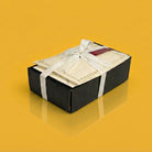 Minimalist lucite bencher card holder, luxury white and gold Judaica for ritual tabletop storage.