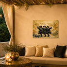 Visamachta Bchagecha Vinyl Print Sukkah Decoration painted by batya on a sukkah wall