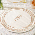 Leather Matzah Cover on a lace tablecloth - Waterdale Collection