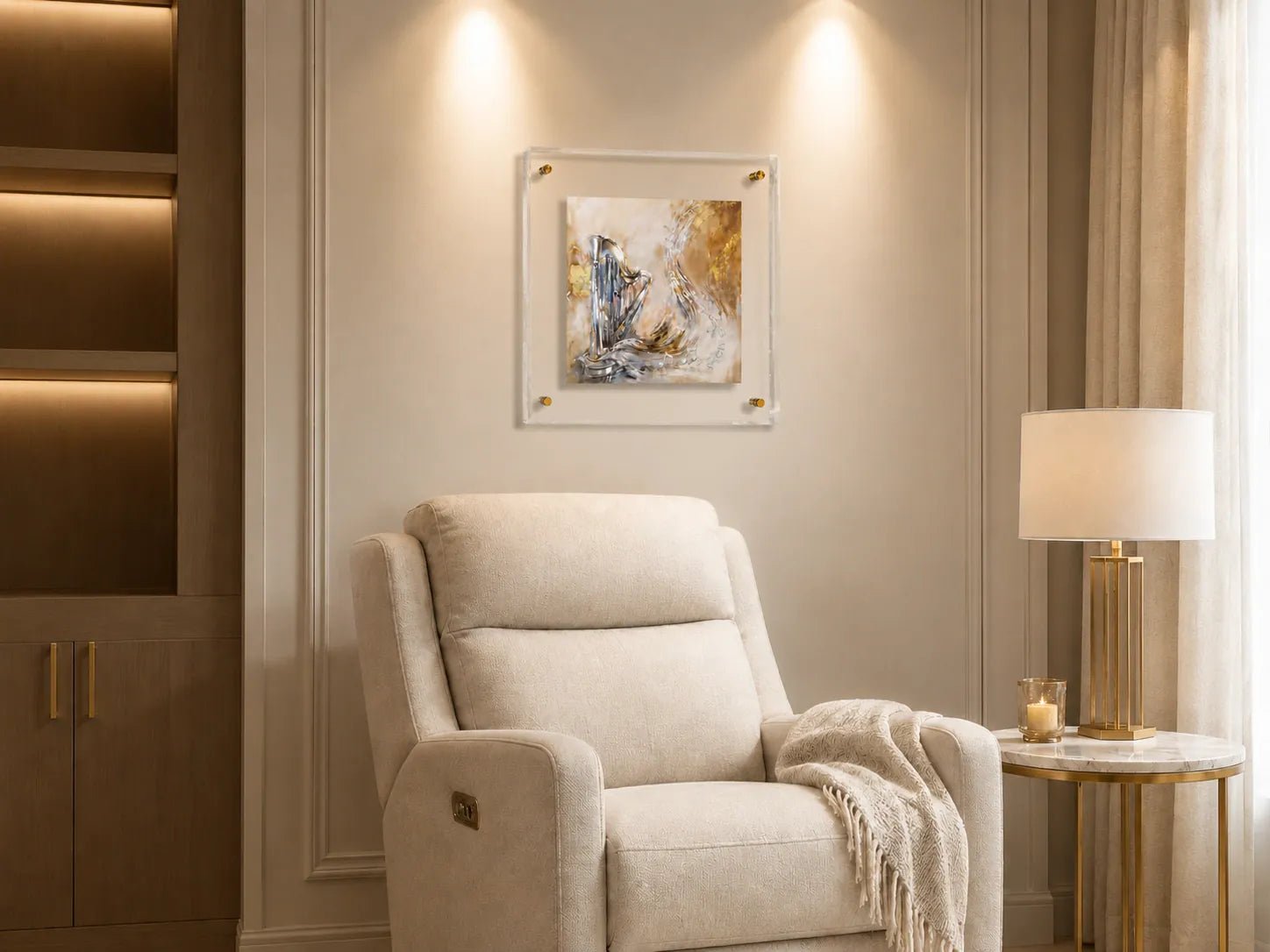 Hodu LaHashem Painted Frame Wall Art | Judaica Modern Art
