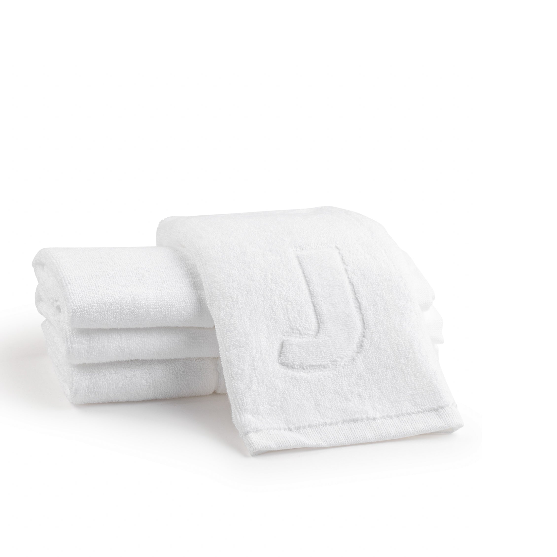 Initial Embossed Finger Towel - Waterdale Collection