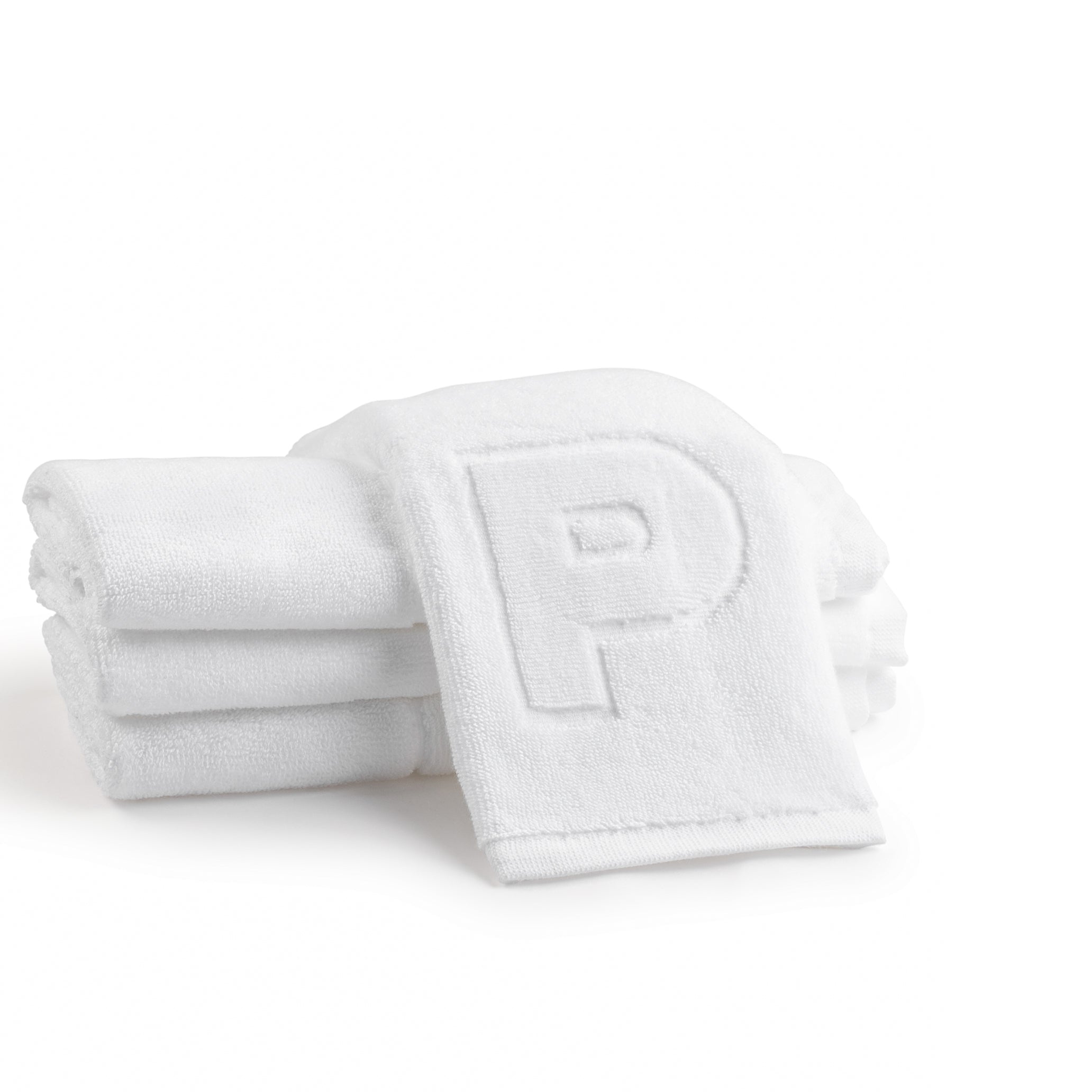 Initial Embossed Finger Towel - Waterdale Collection