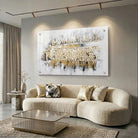 Kosel at Winter Painting hanging over a couch - Waterdale Collection