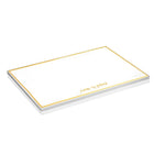 Kosel Hadlokas Neiros Set with white surface and gold trim, displayed at angle on neutral background.