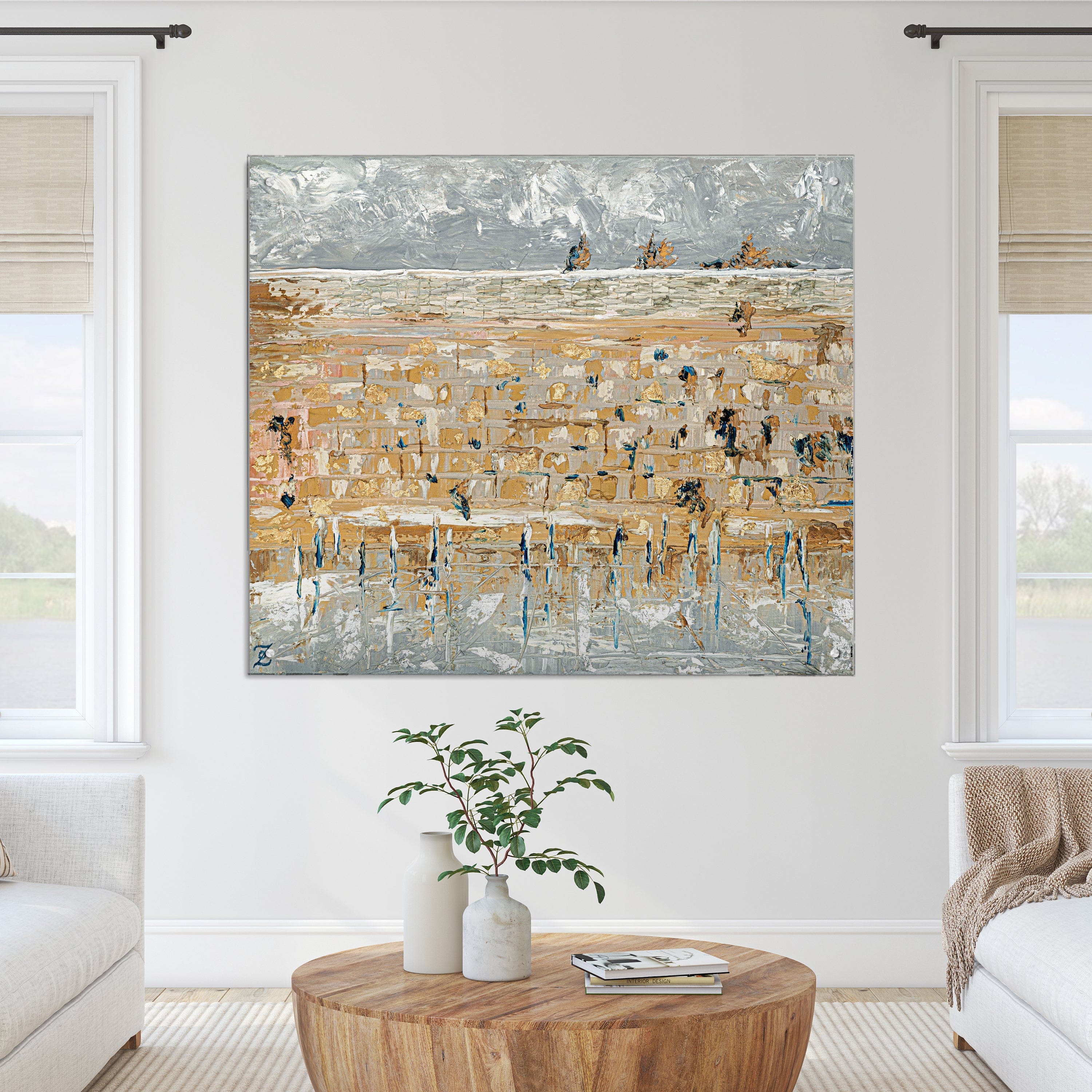 Kosel of Gray & Gold Painting - Waterdale Collection